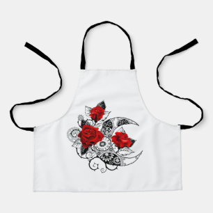 Mechanical Crescent with Red Roses Apron