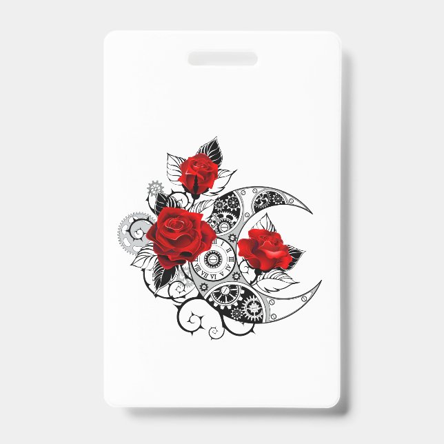 Mechanical Crescent with Red Roses Badge (Front)