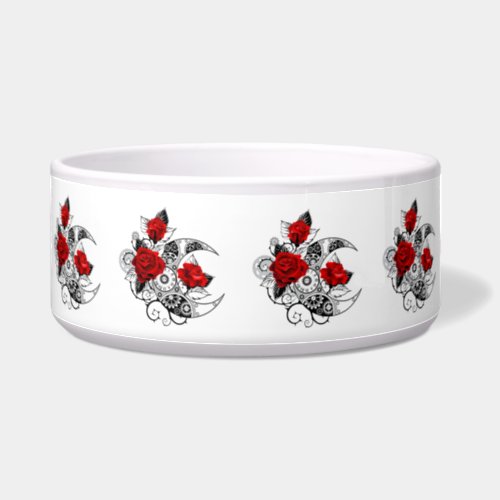 Mechanical Crescent with Red Roses Bowl