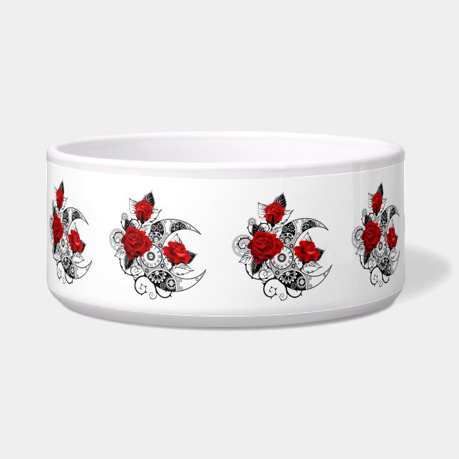 Mechanical Crescent with Red Roses Bowl (Front)