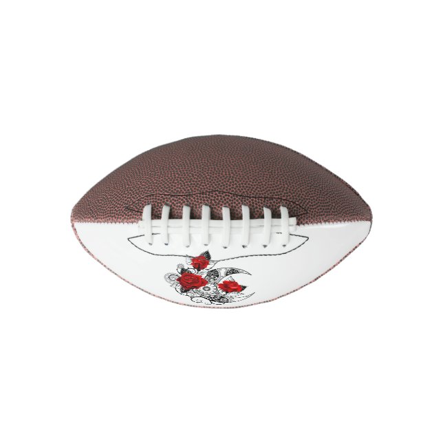 Mechanical Crescent with Red Roses Football (Front)