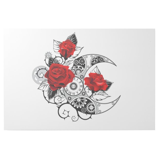 Mechanical Crescent with Red Roses Gallery Wrap (Front)
