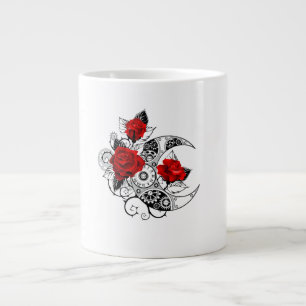 Mechanical Crescent with Red Roses Giant Coffee Mug