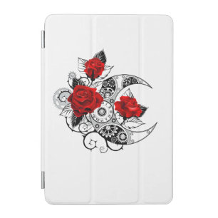 Mechanical Crescent with Red Roses iPad Mini Cover