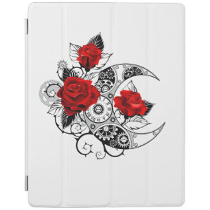 Mechanical Crescent with Red Roses iPad Smart Cover