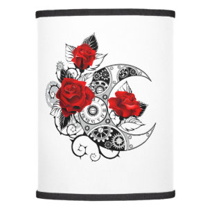 Mechanical Crescent with Red Roses Lamp Shade