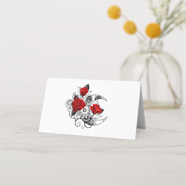 Mechanical Crescent with Red Roses Loyalty Card (Front)