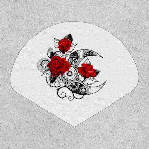 Mechanical Crescent with Red Roses Patch