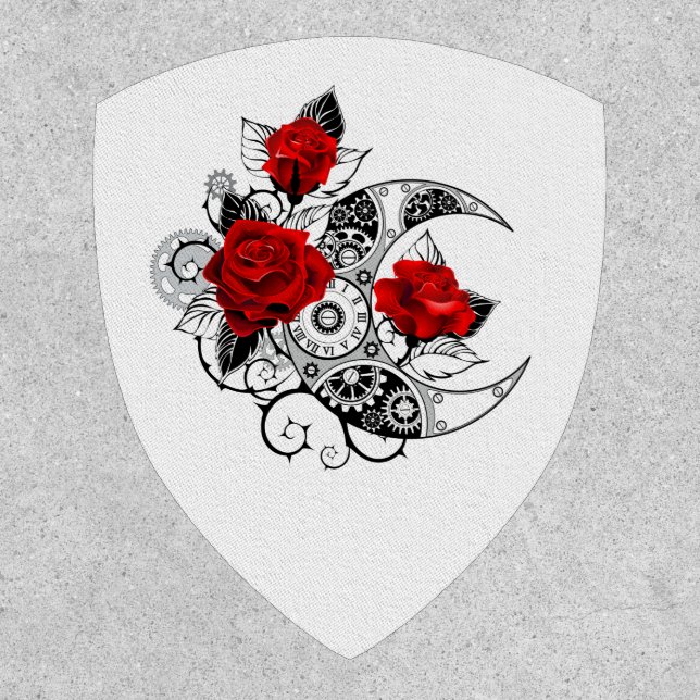 Mechanical Crescent with Red Roses Patch (Front)