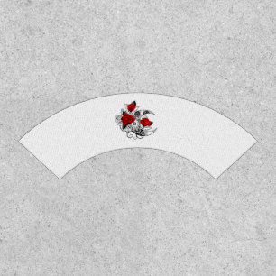 Mechanical Crescent with Red Roses Patch