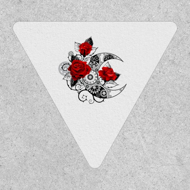Mechanical Crescent with Red Roses Patch (Front)