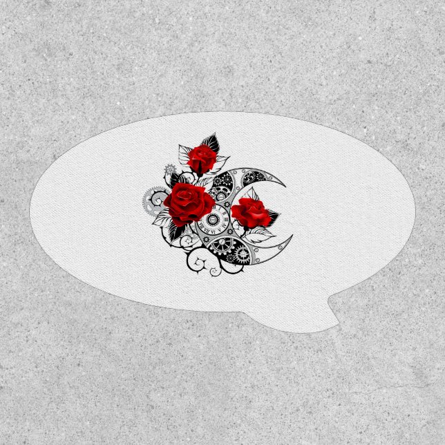 Mechanical Crescent with Red Roses Patch (Front)