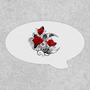 Mechanical Crescent with Red Roses Patch