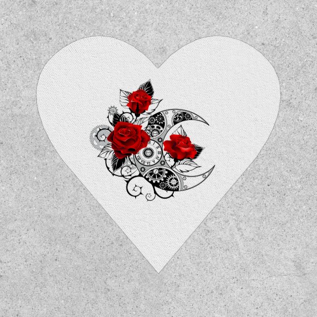 Mechanical Crescent with Red Roses Patch (Front)