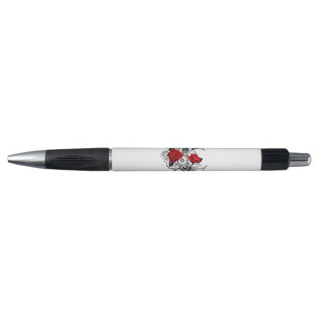 Mechanical Crescent with Red Roses Pen (Front)