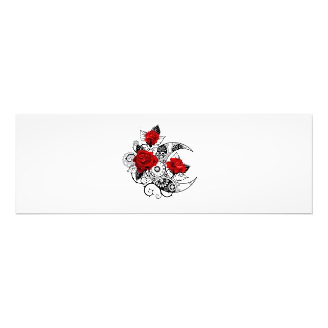 Mechanical Crescent with Red Roses Photo Print (Front)