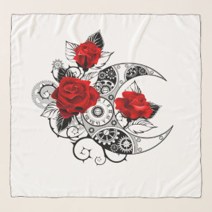 Mechanical Crescent with Red Roses Scarf