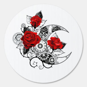 Mechanical Crescent with Red Roses Sign