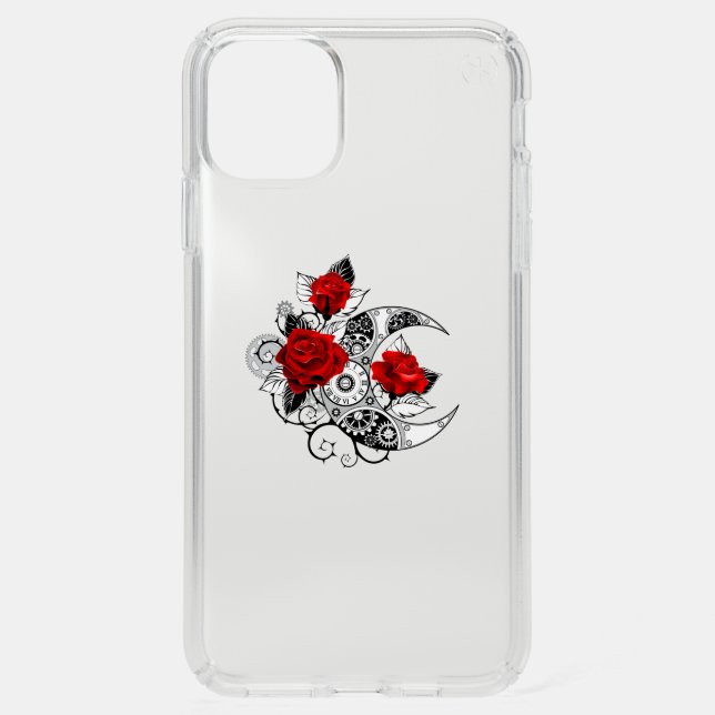 Mechanical Crescent with Red Roses Speck iPhone 11 Pro Max Case (Front)