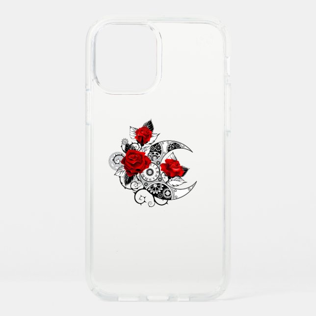 Mechanical Crescent with Red Roses Speck iPhone 12 Pro Case (Front)