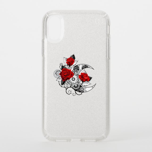 Mechanical Crescent with Red Roses Speck iPhone XR Case (Front)