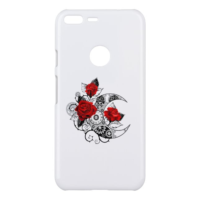 Mechanical Crescent with Red Roses Uncommon Google Pixel XL Case (Back)