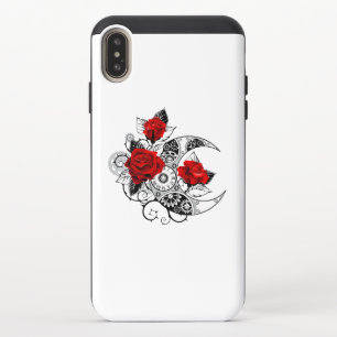 Mechanical Crescent with Red Roses iPhone XS Max Slider Case