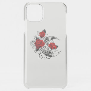 Mechanical Crescent with Red Roses iPhone 11 Pro Max Case