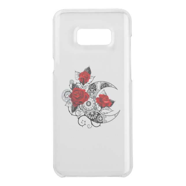 Mechanical Crescent with Red Roses Uncommon Samsung Galaxy Case (Back)