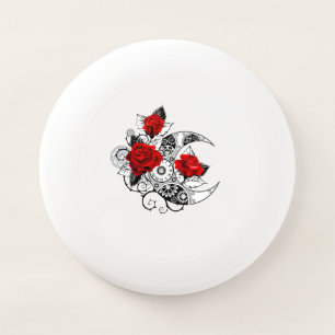 Mechanical Crescent with Red Roses Wham-O Frisbee