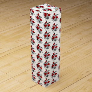 Mechanical Crescent with Red Roses Wine Box