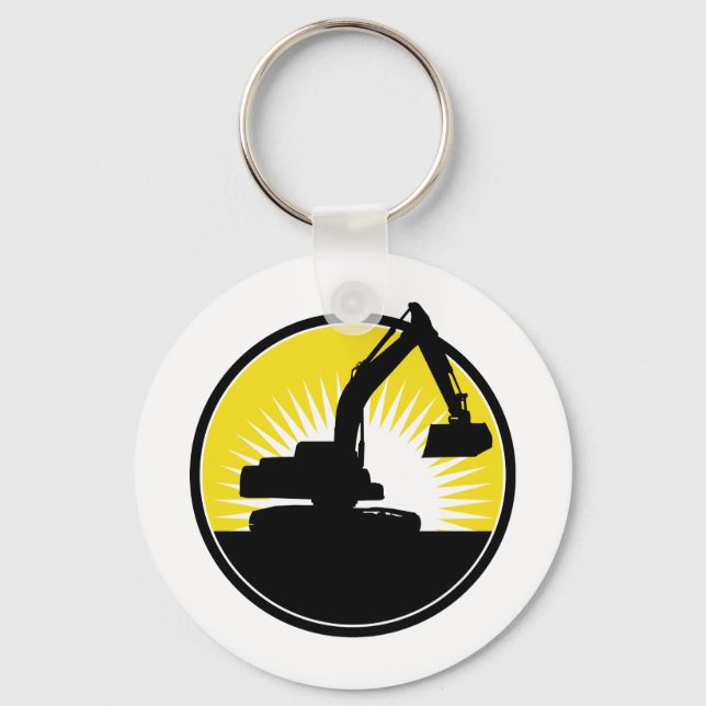 mechanical digger excavator keychain (Front)