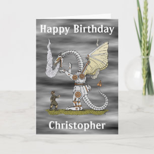 Mechanical Dragon Birthday Card