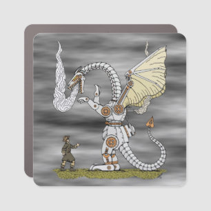 Mechanical Dragon Car Magnet