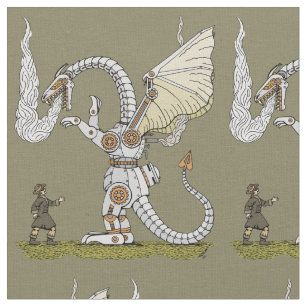Mechanical Dragon Fabric