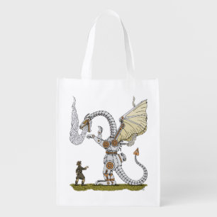 Mechanical Dragon Grocery Bag