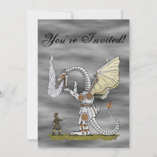Mechanical Dragon Invitation