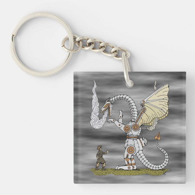 Mechanical Dragon Keychain (Front)