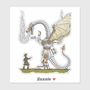 Mechanical Dragon Sticker