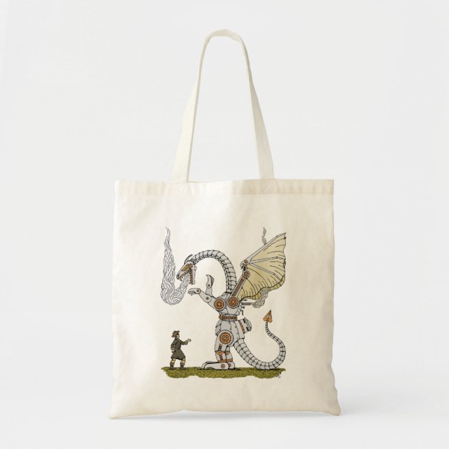Mechanical Dragon Tote Bag (Front)