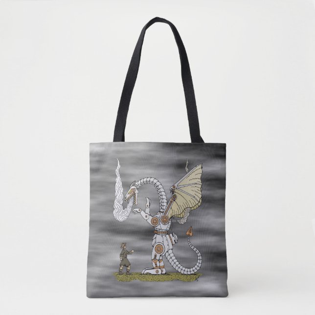 Mechanical Dragon Tote Bag (Front)