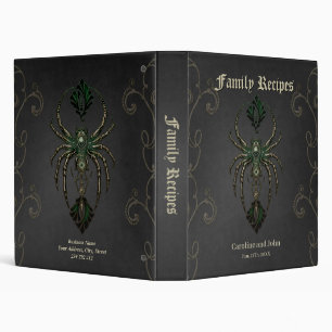 Mechanical elegance, the spider in the dark. 3 ring binder