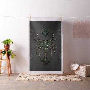 Mechanical elegance, the spider in the dark.  fabric