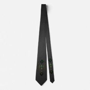 Mechanical elegance, the spider in the dark. neck tie