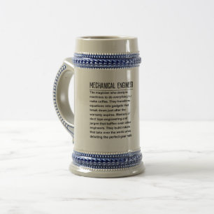 Mechanical engineer beer stein