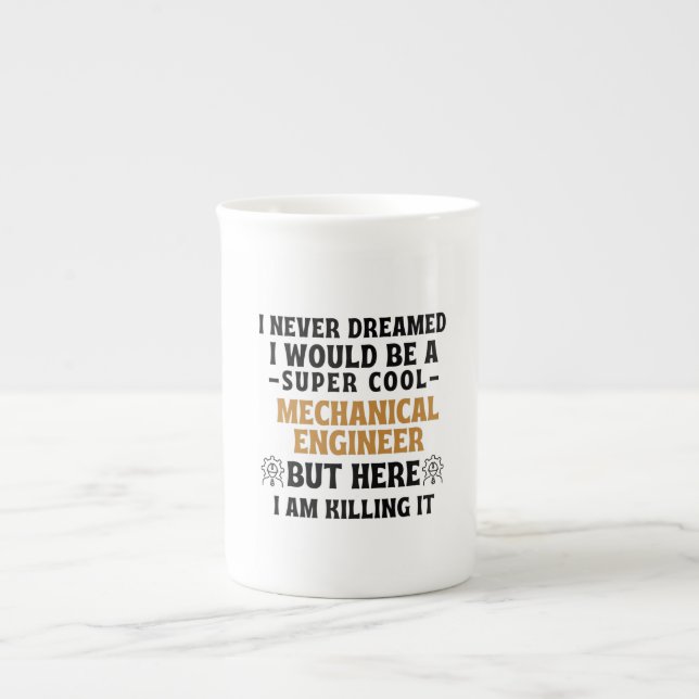 MECHANICAL ENGINEER BONE CHINA MUG (Front)
