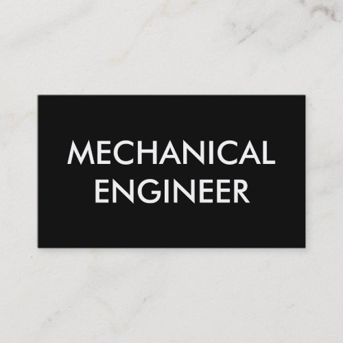 mechanical engineer business card