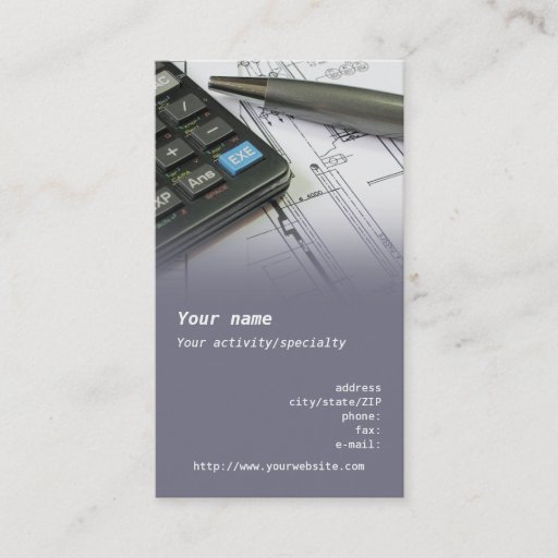 Customizable "Mechanical Engineer" business card