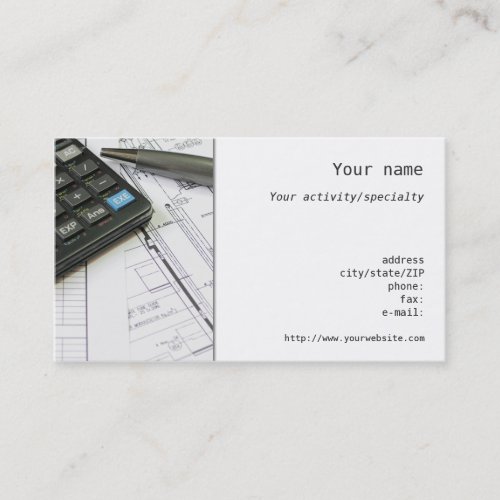 "Mechanical Engineer" business card