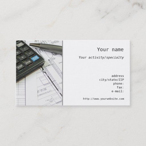 Customizable "Mechanical Engineer" business card